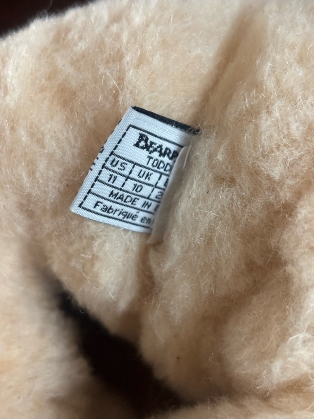 BearPaw Kids Tan Suede Knit-Trim Buckle Winter Boots Size 11 Brand New With Tags - Picture 10 of 12